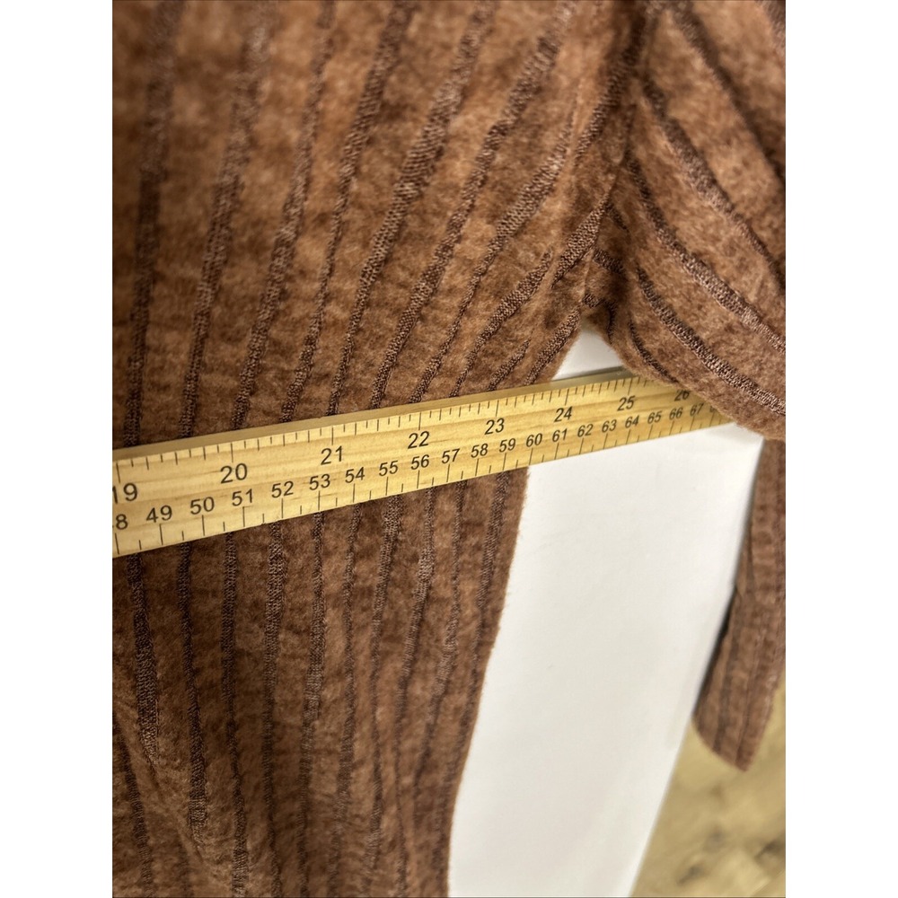 ANRABESS Sweater Dress Women's Size XL V-neck Long Sleeve Brown Color - Picture 8 of 9